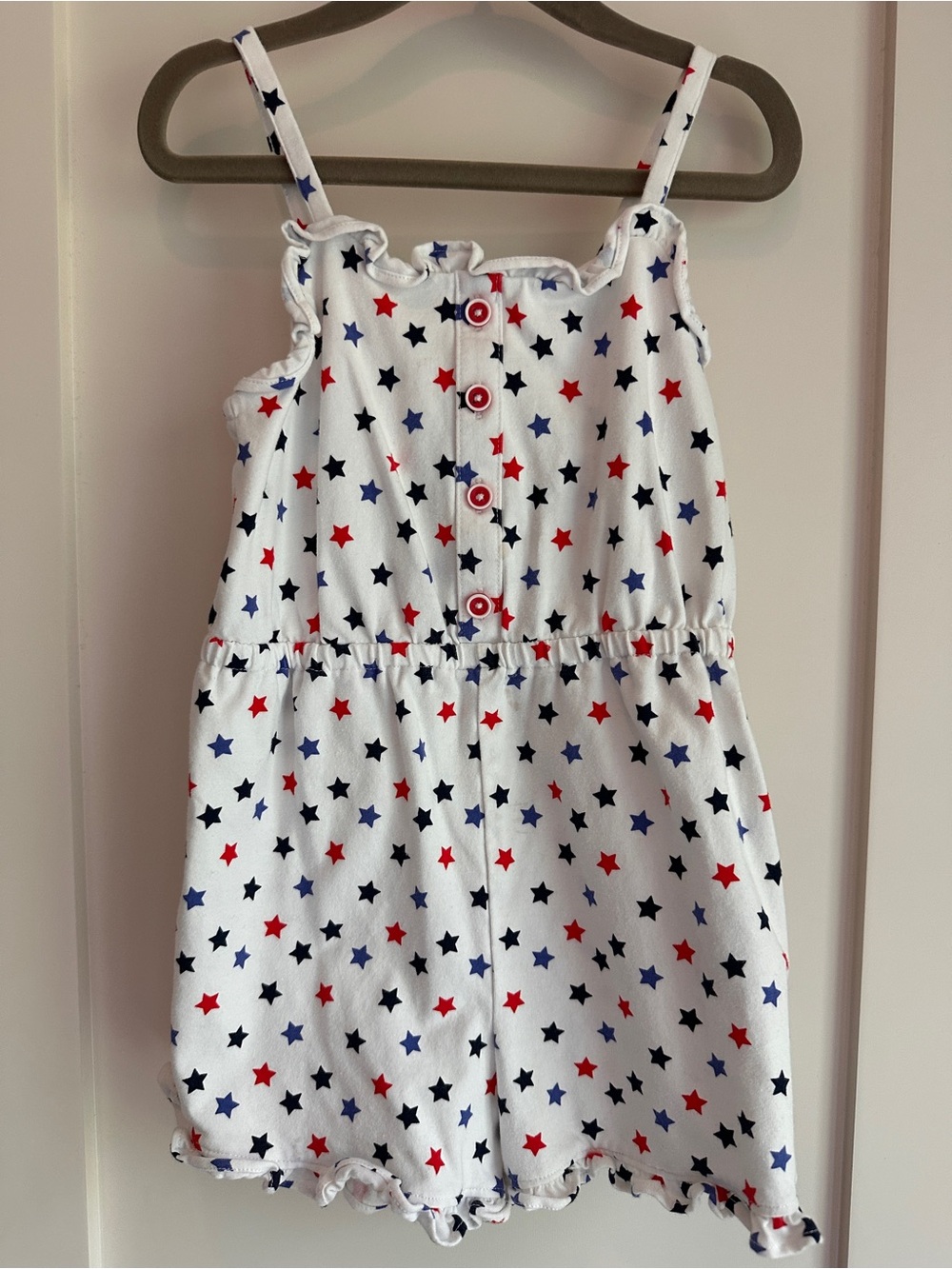 Janie and Jack Red, White & Blue Romper - Size 5